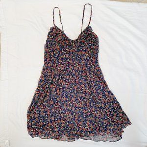 Navy floral dress